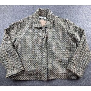 Vintage Windridge Cheryl Nash Blazer Women's Medium Multicolor Chunky Tweed